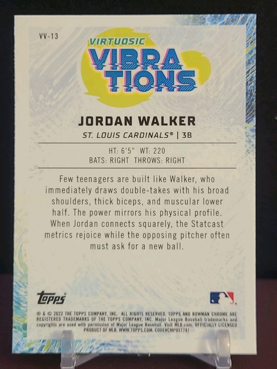 2022 Bowman Jordan Walker Virtuosic Vibrations #VV-13