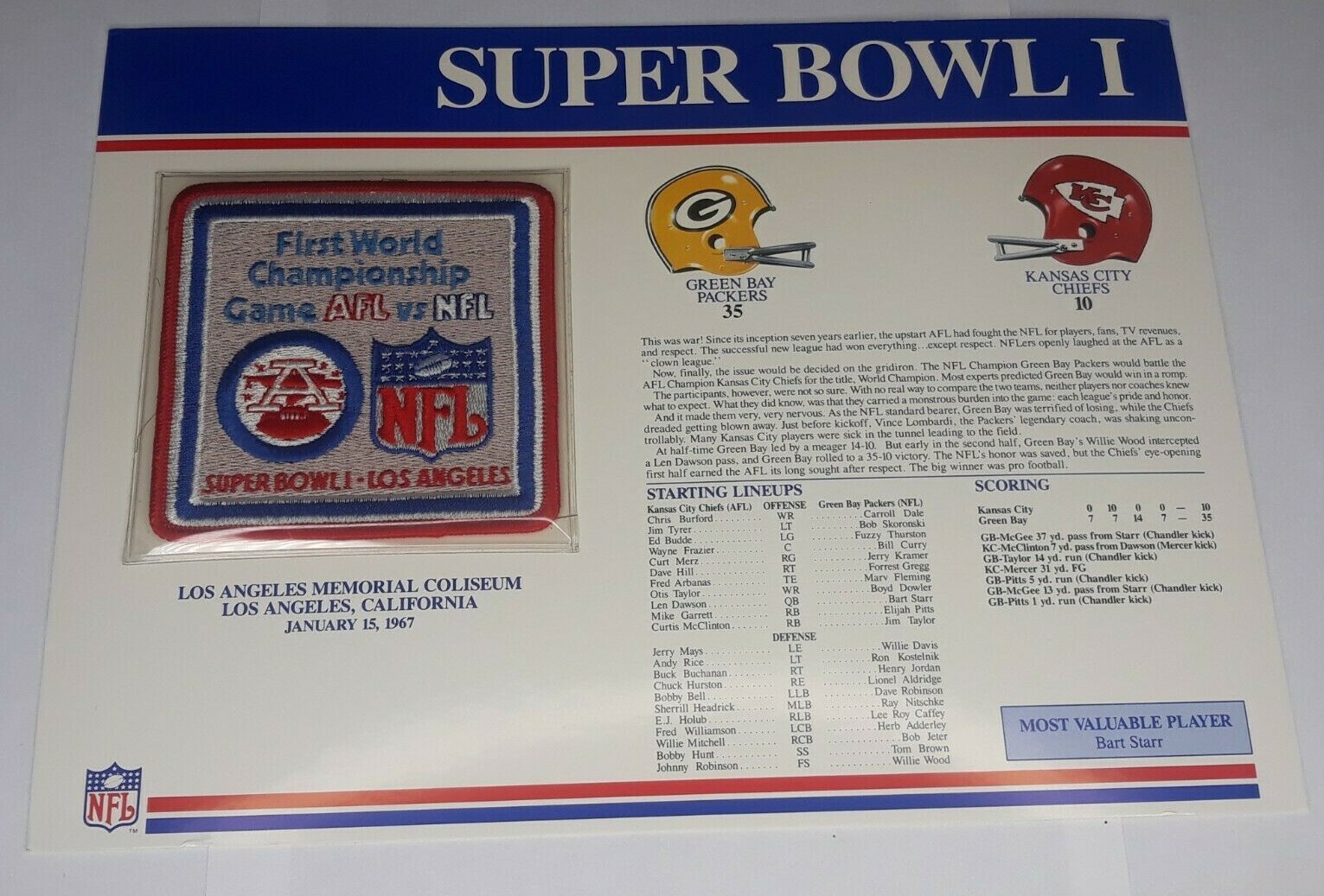 Willabee & Ward NFL Super Bowl Patches – Pick your Patch Combined Shipping