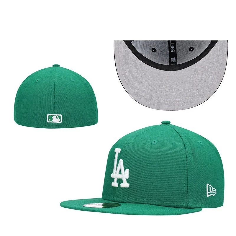 Los Angeles Dodgers Hat Fitted LA 59FIFTY Solid Color Series Basic Stitched Cap