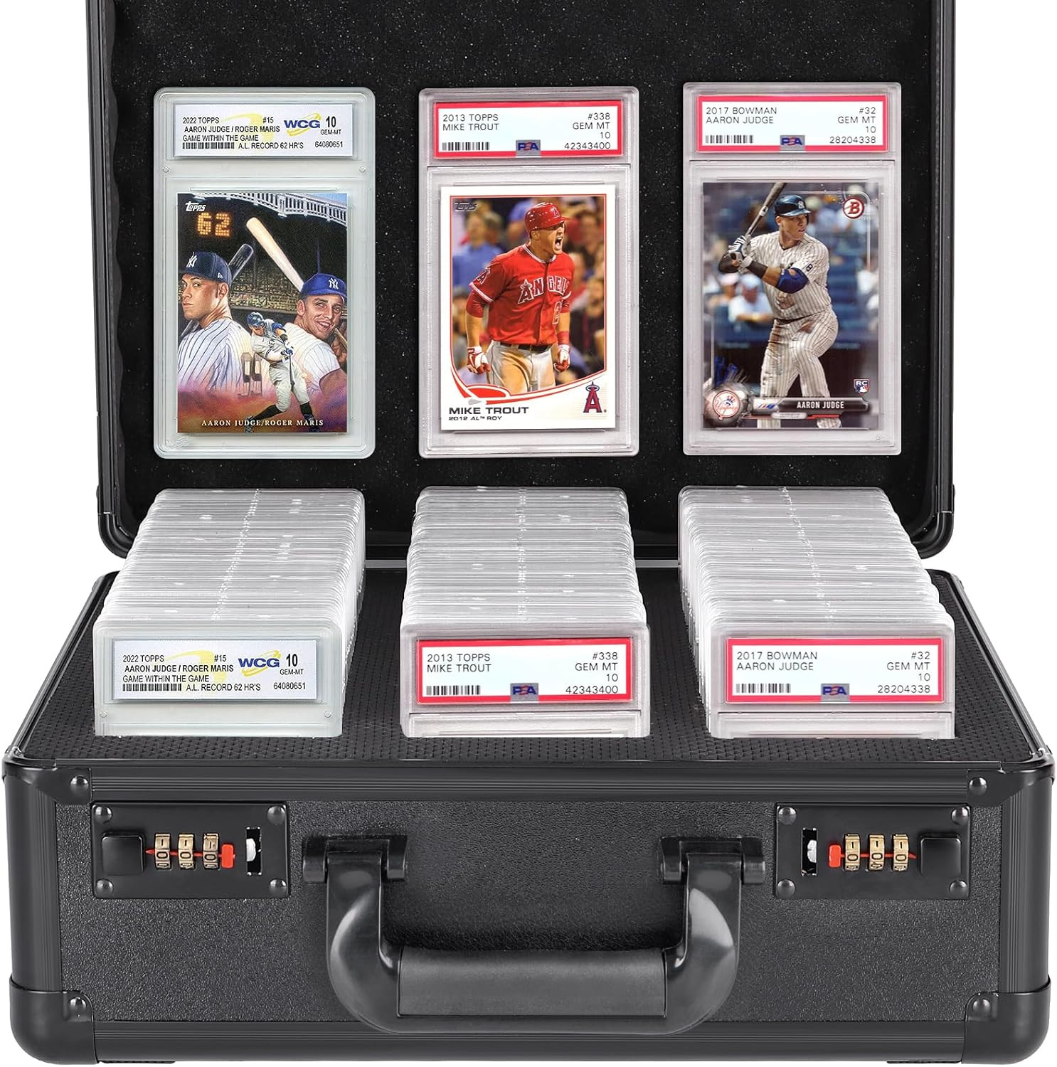 Graded Card Storage Box 3 Slots, PSA/BGS & More Graded Slabs-Collector Box for T