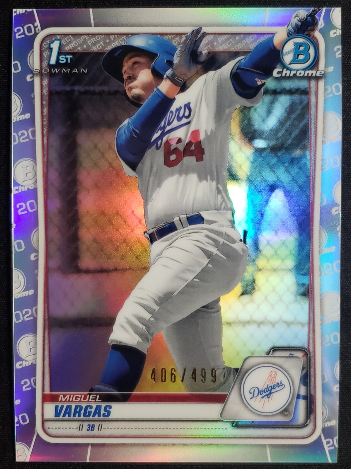 2020 Bowman Chrome MIGUEL VARGAS 1st REFRACTOR /499 RC White Sox🔥
