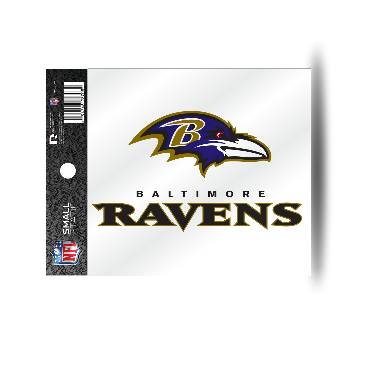 Baltimore Ravens Static Cling Sticker NEW!! Window or Car 3×4 Inches