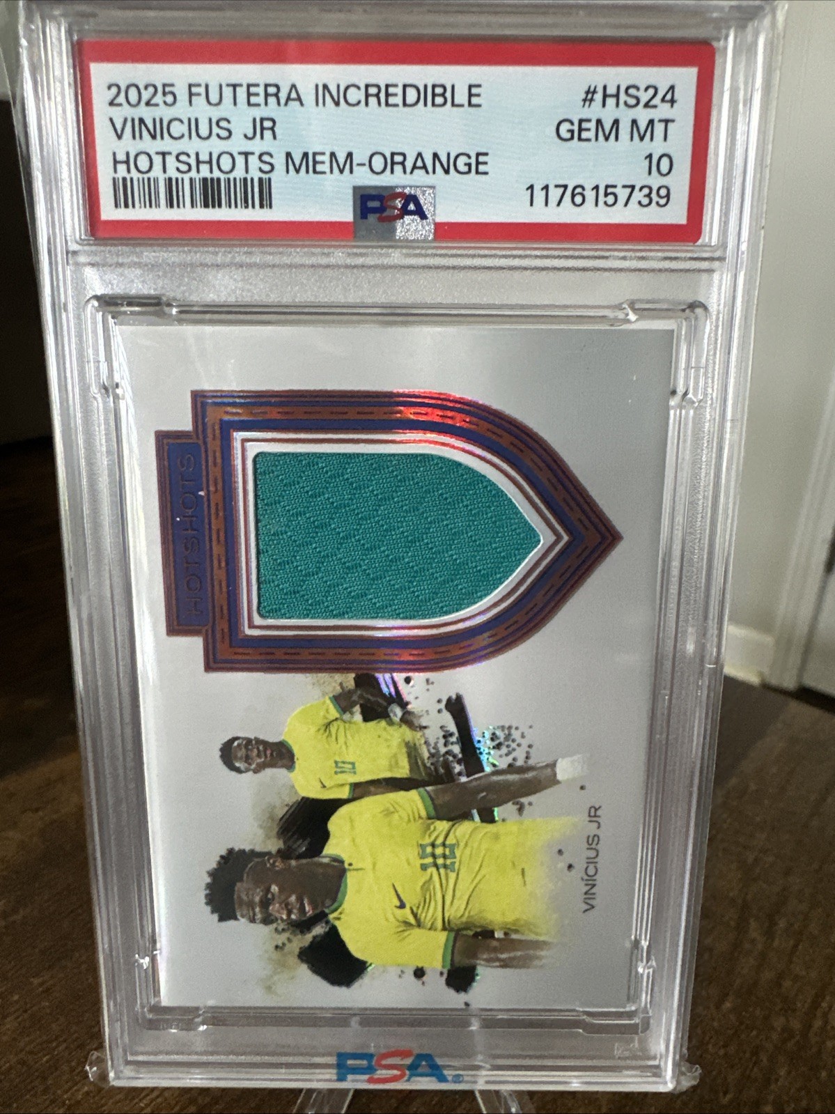 2025 Futera Incredible VINICIUS JR VINI SSP # 1/5 Hotshots Player Used PSA 10 💎