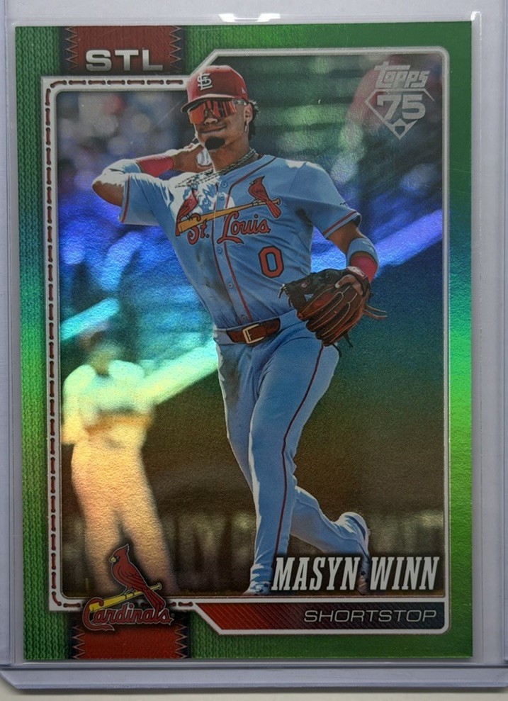 Topps 2026 Series Two Masyn Winn Cardinals #526 Green foil Parallel 23/99