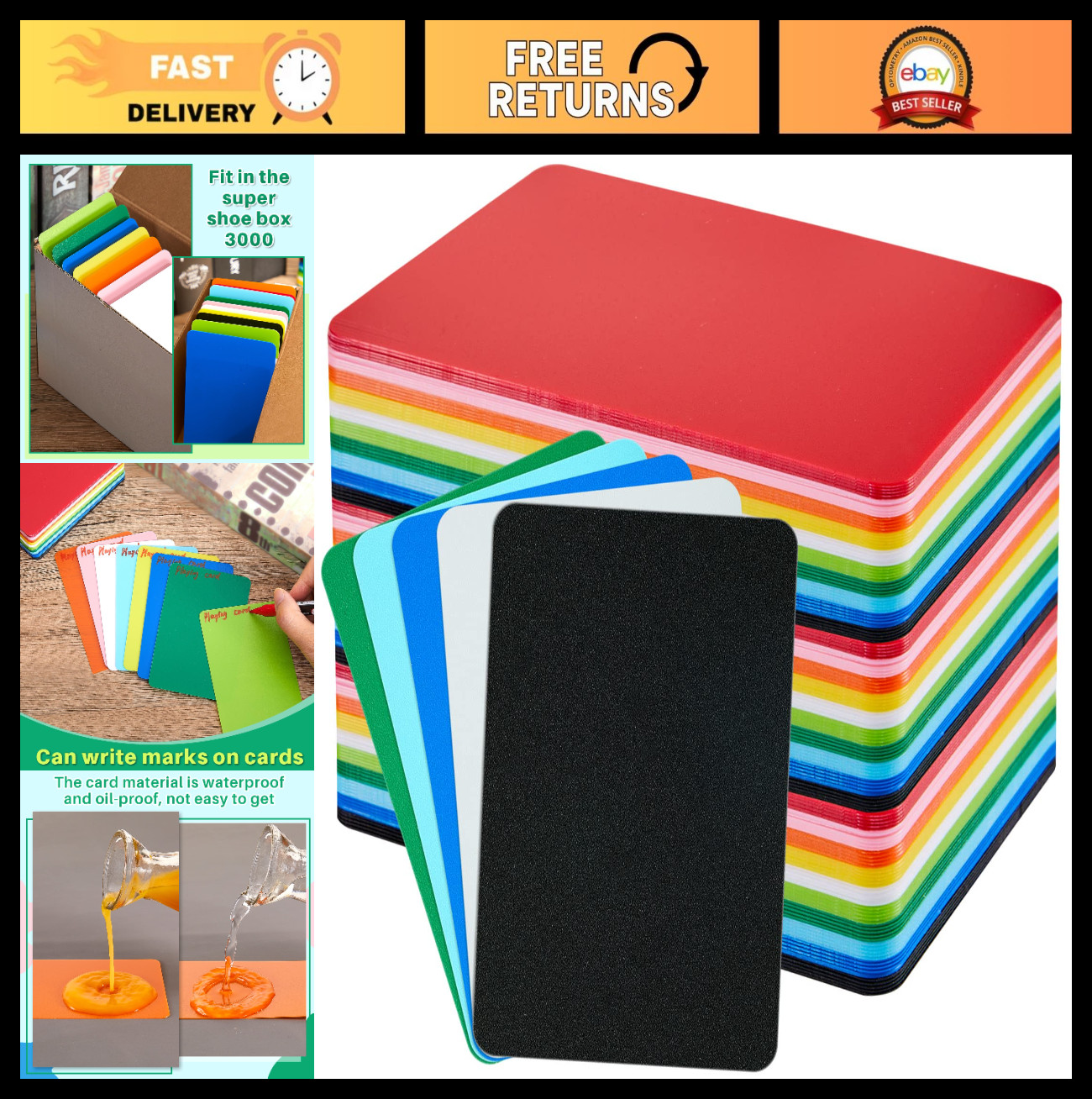 250 Trading Card Dividers – Tall Plastic Separators for Sports & Games, 2.7×4.2