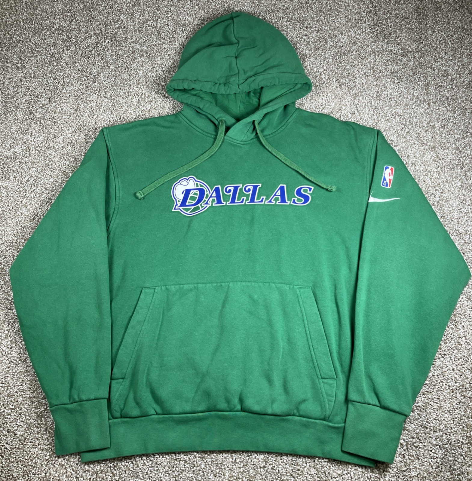 Nike Dallas Mavericks NBA 75th Anniversary Basketball Hoodie Green Size Large