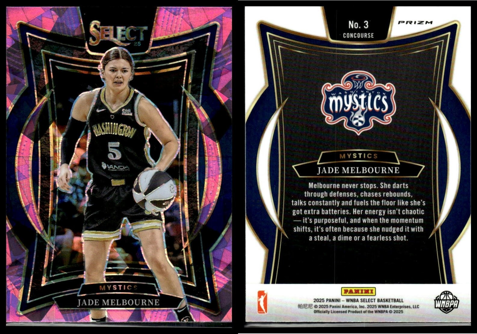 2025 Panini Select WNBA JADE MELBOURNE #3 NM