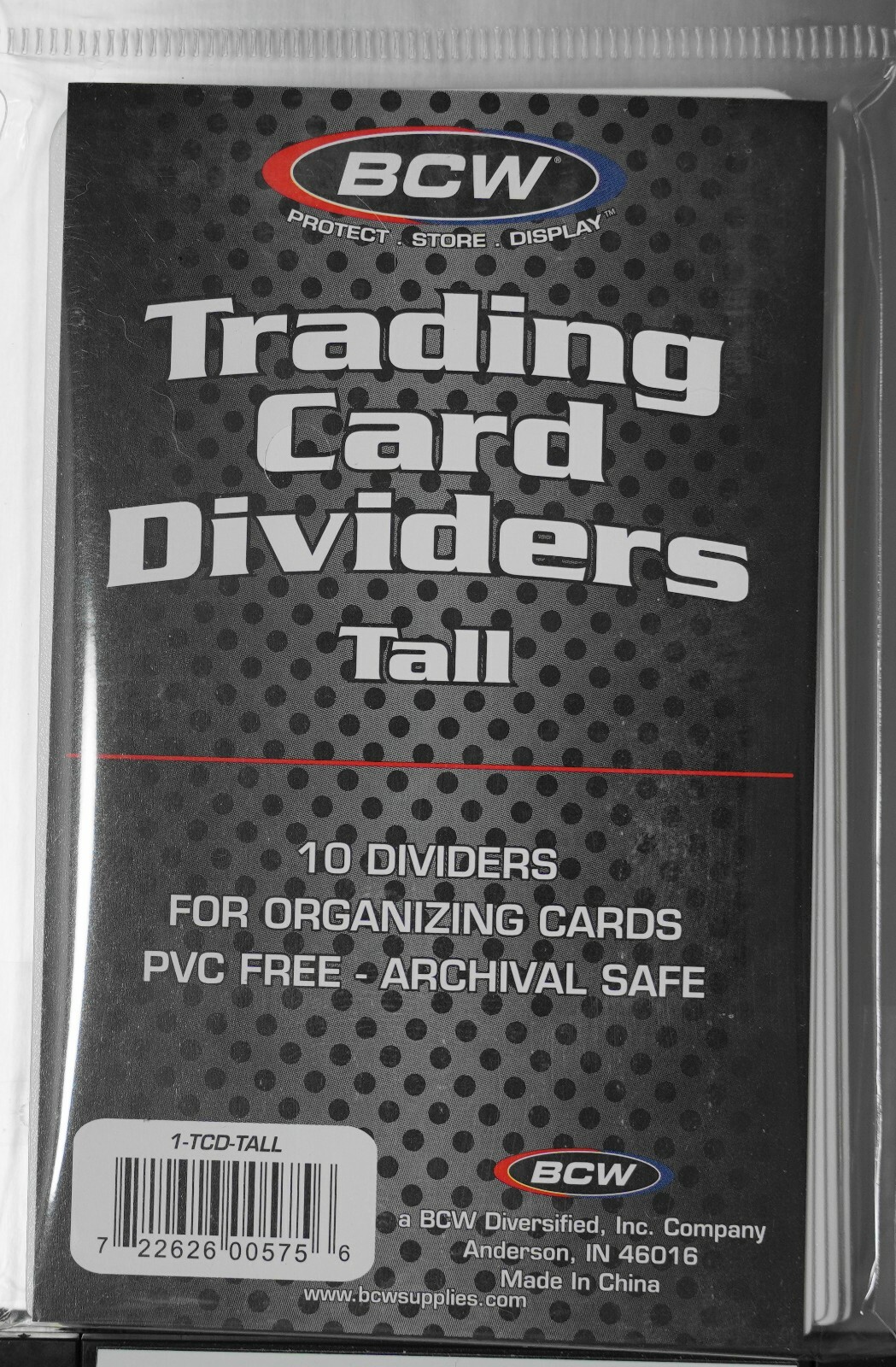 (10) BCW Trading Card Dividers (Tall) NEW