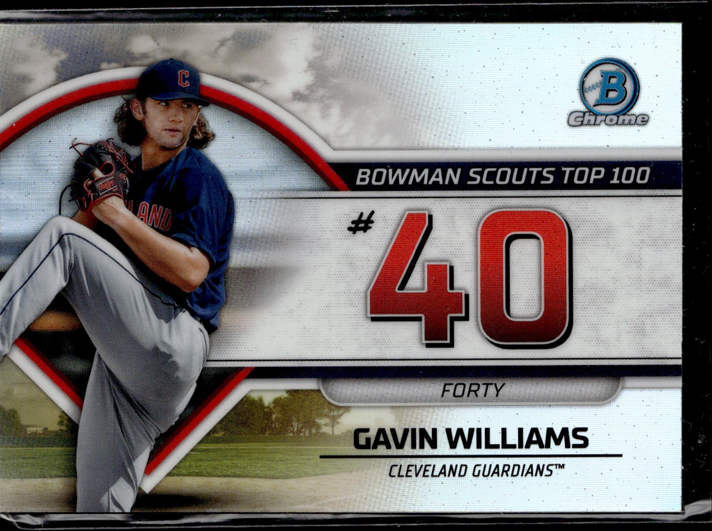 2023 Bowman Bowman Scouts Top 100 Refractor Gavin Williams #BTP-40
