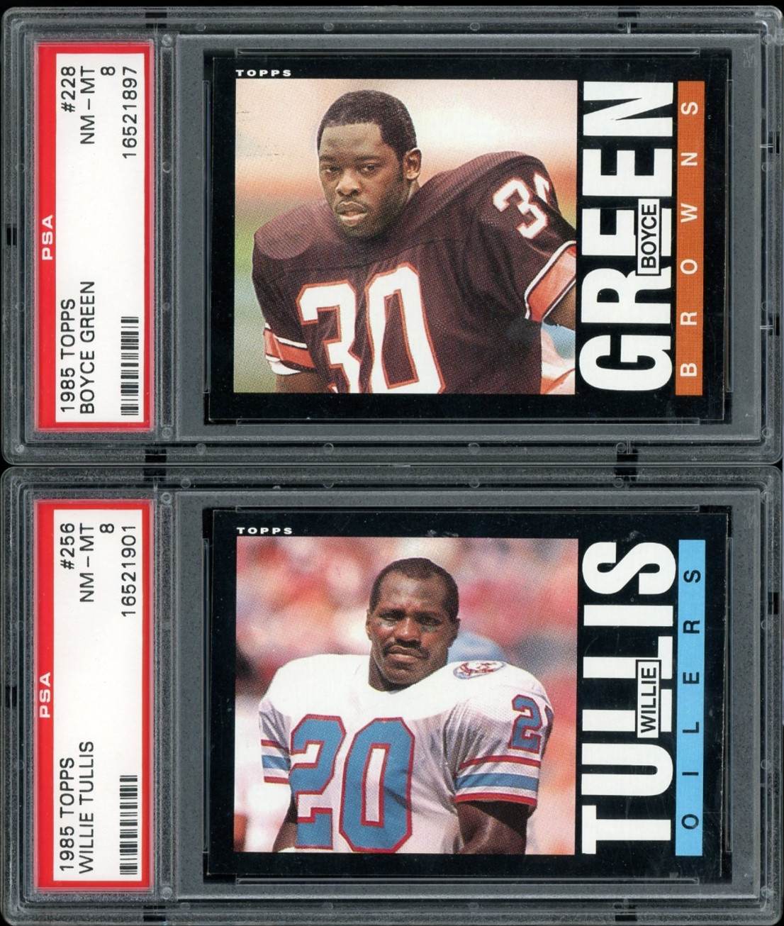 Lot of 12 PSA Graded 7 8 1985 Topps Football Cards Arnold Pollard Tullis Watson