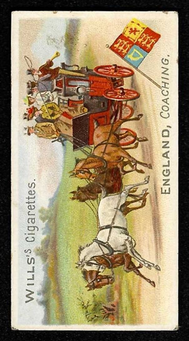 1900 ENGLAND, COACHING W.D. & H.O. Wills Sports Of All Nations THREE CASTLES #6