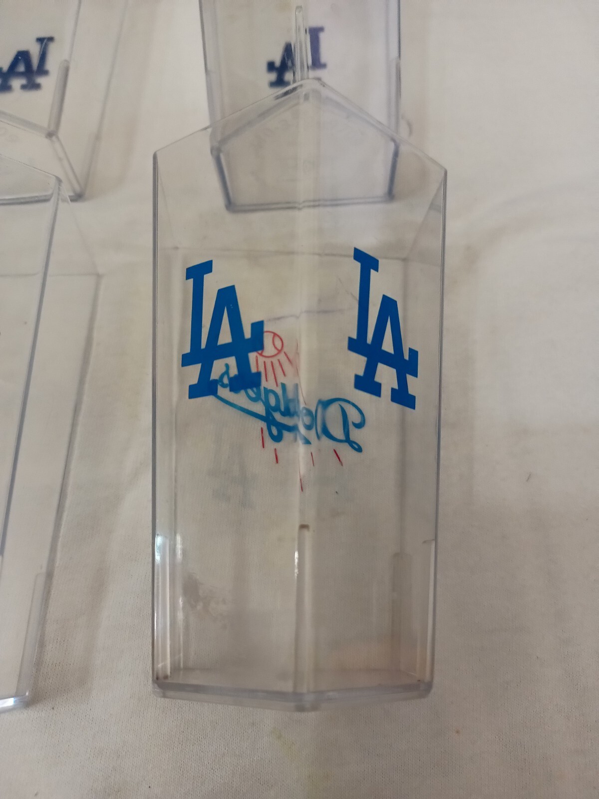 MLB Los Angeles Dodgers Stadium Cups 4.5in Plastic Base Shape Lot Of 4