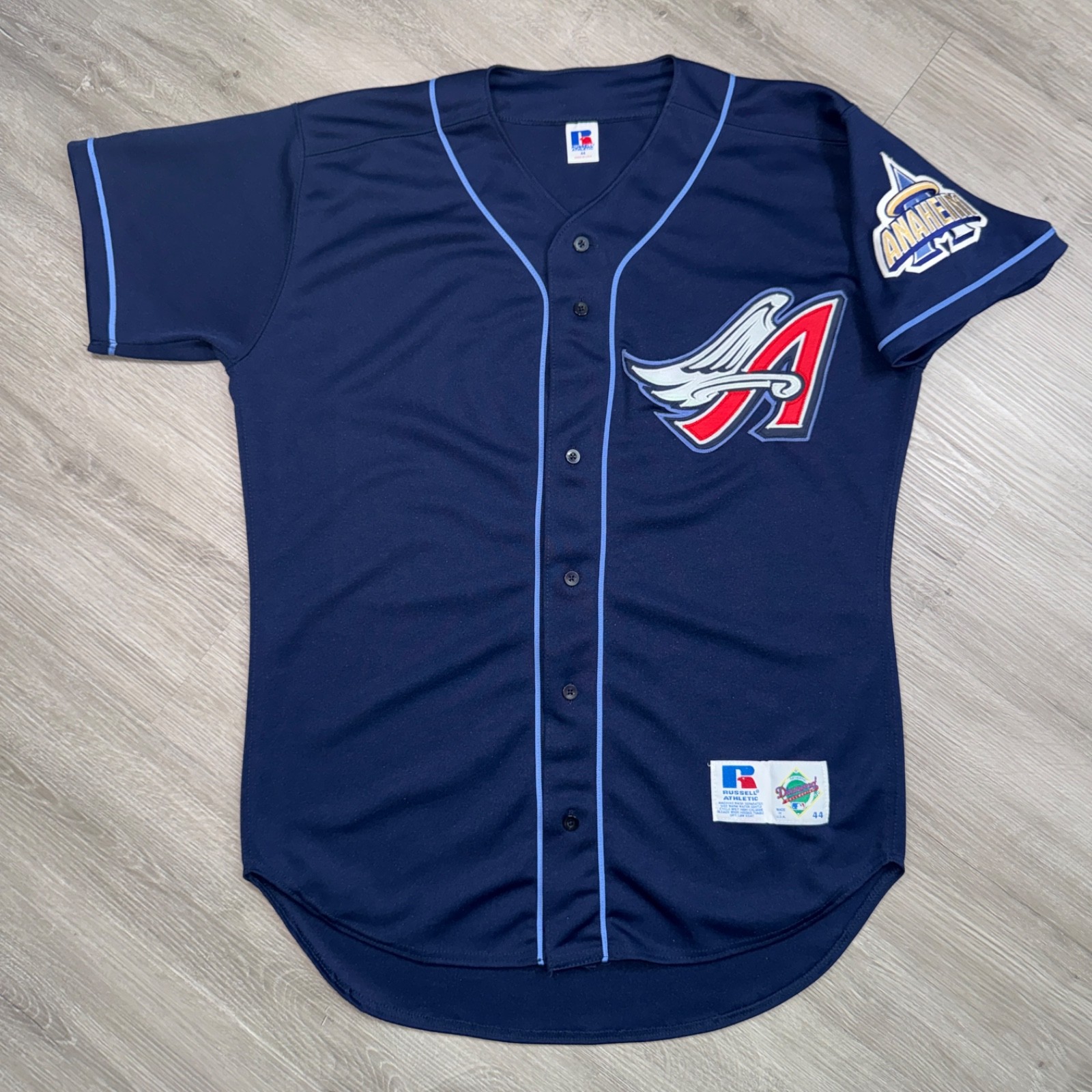 Anaheim Angels 1998-1999 Alternate Authentic Jersey 48 XL Russell Athletic