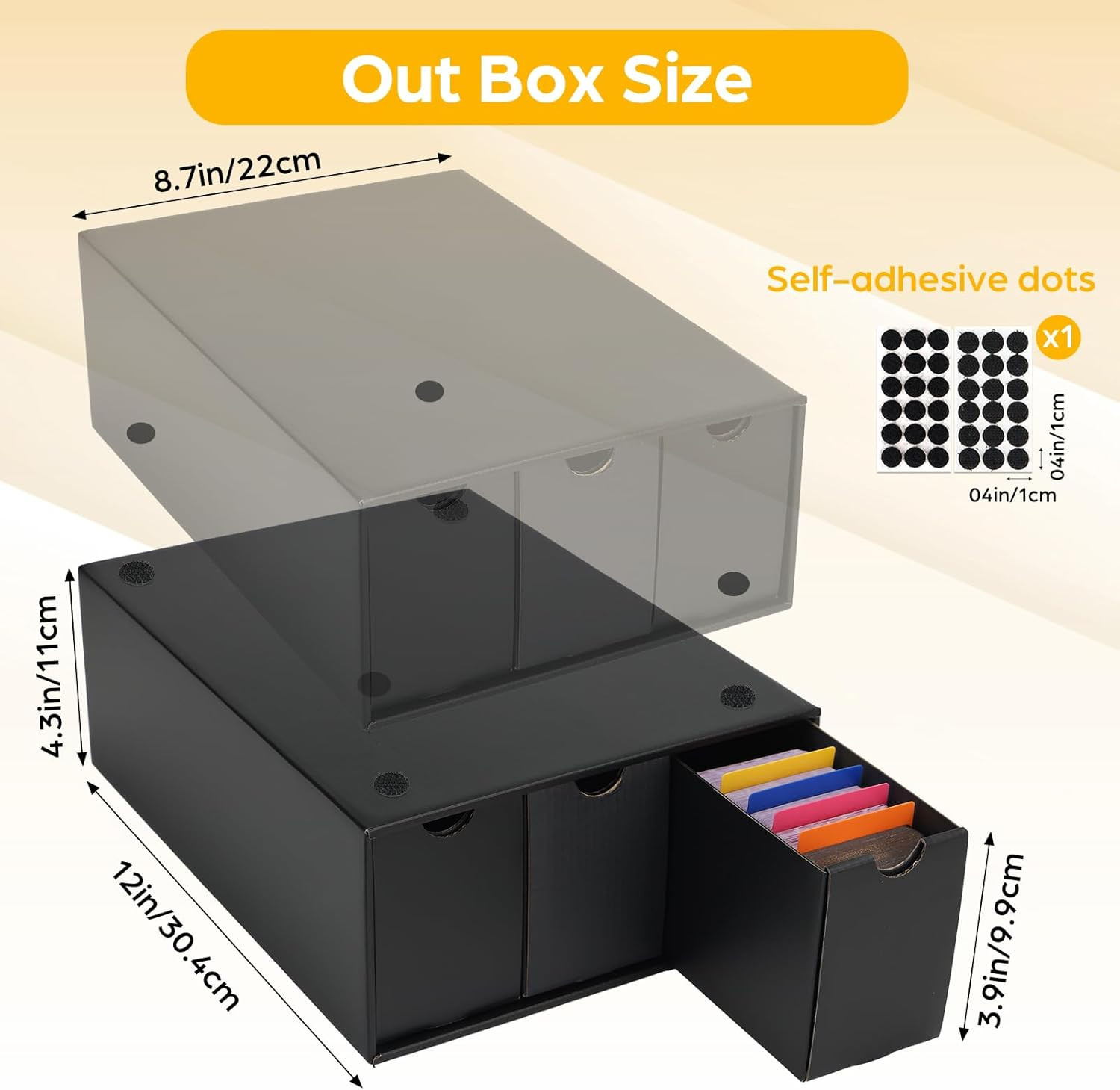 Trading Card Storage Box 12 Drawers Organizer with Dividers for Sports TCG Cards