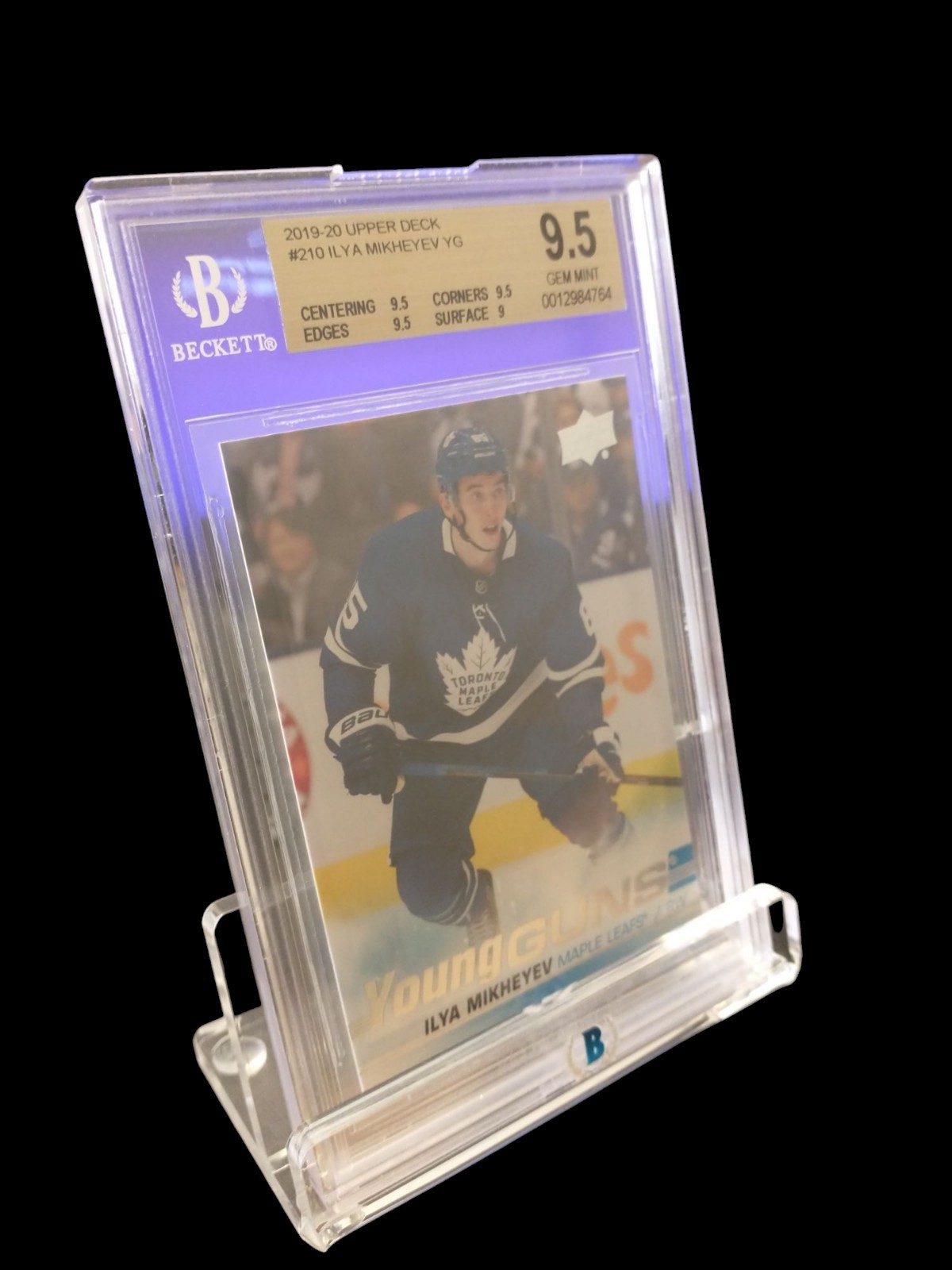 (3 PACK) BGS ACRYLIC DISPLAY STAND WITH LOGO FOR GRADED SLAB W/ RUBBER PADS