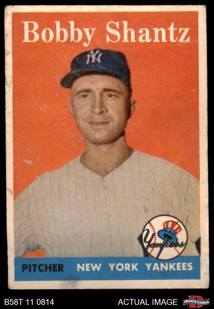 1958 Topps #419 Bobby Shantz Yankees 1 – POOR