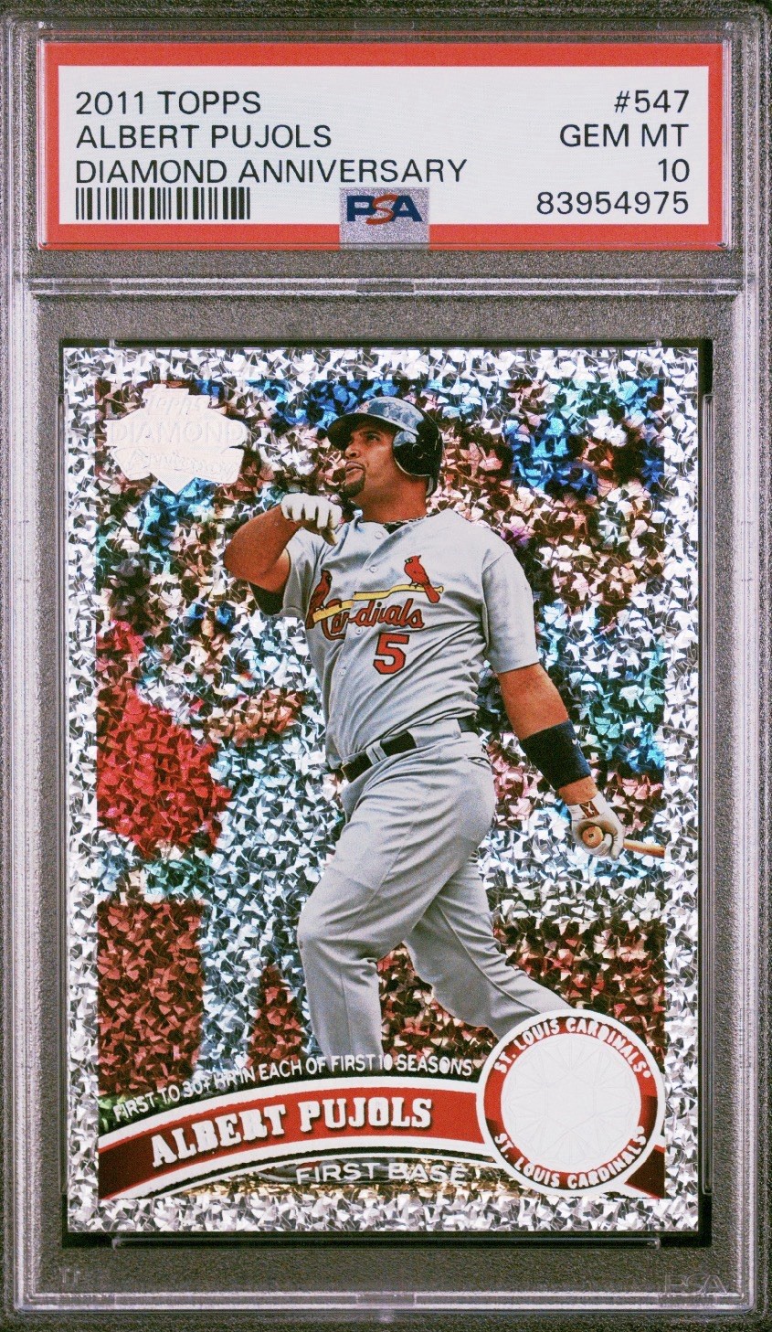 2011 Topps Albert Pujols Diamond Anniversary PSA 10 GEM MT #547 Cardinals