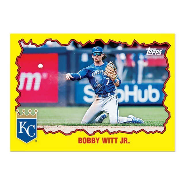 2023 Topps TBT 37 “1990 RoboCop” #109 ⚾️ Bobby Witt Jr ⚾️ Kansas City Royals