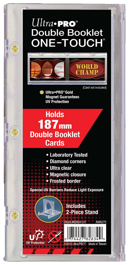 1 Ultra Pro One Touch Magnetic 187mm Double Booklet Horizontal Card Holder Case