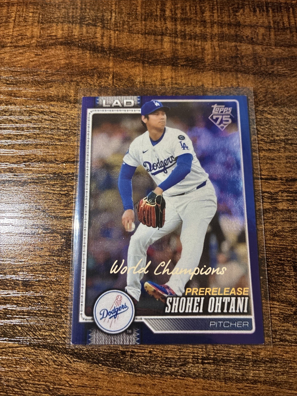 SHOHEI OHTANI Series2 PRERELEASE Pitching World Champions Blue Only 100 Printed!