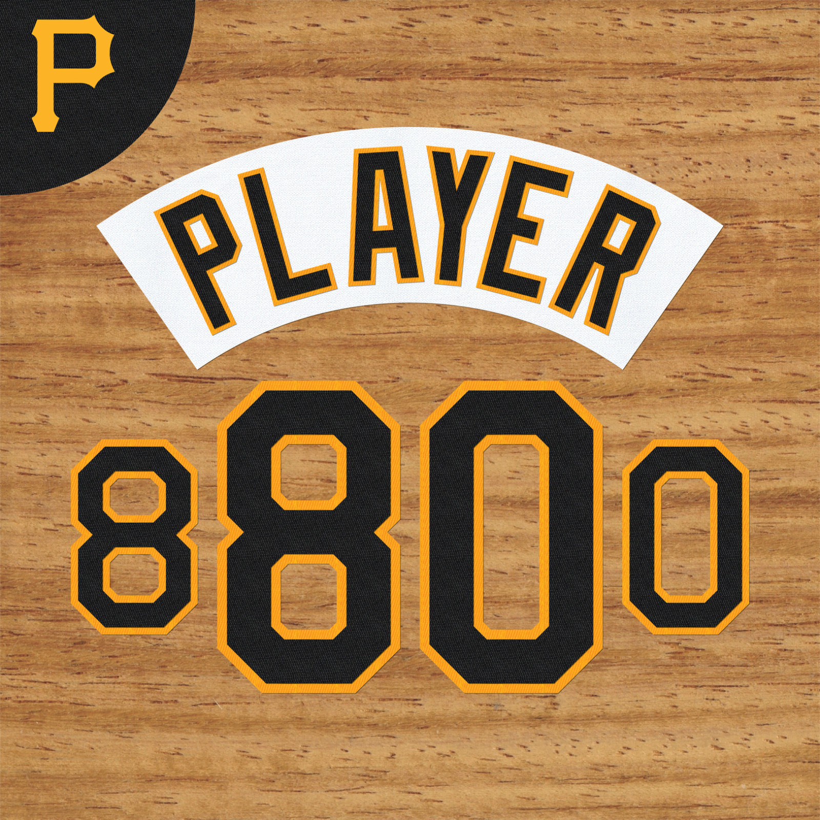 PITTSBURGH PIRATES HOME JERSEY LETTERING AND NUMBERING KIT (1980-2000)