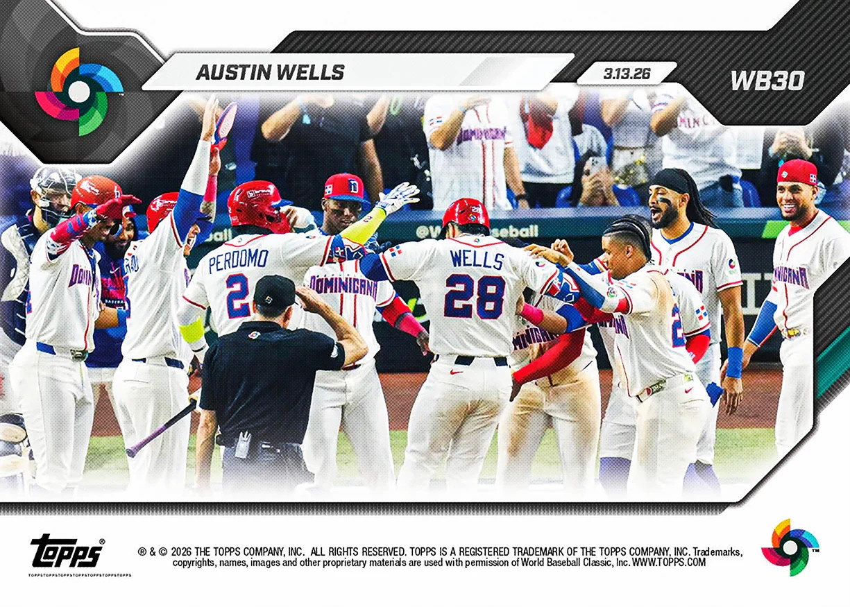 Austin Wells – 2026 World Baseball Classic Topps NOW® – Card 30