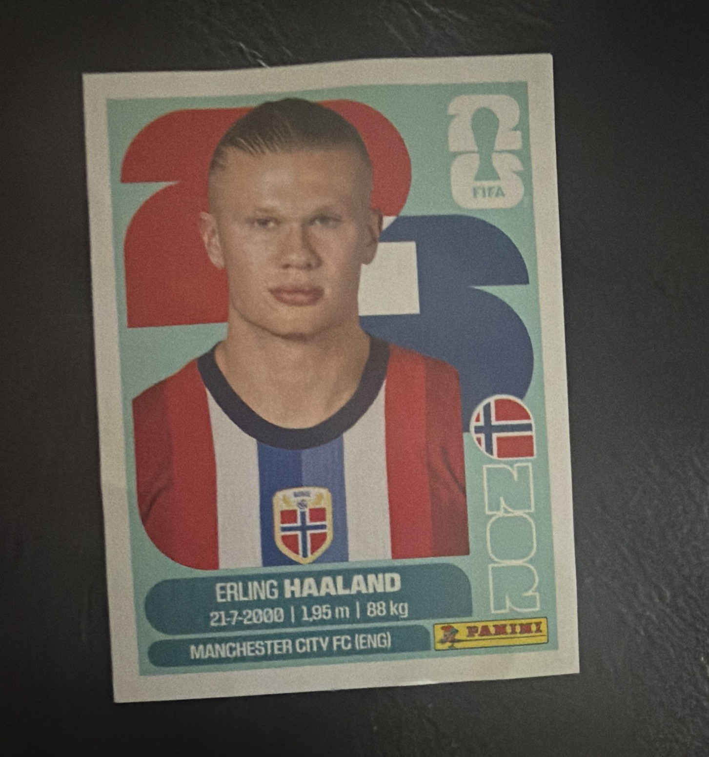Panini FIFA World Cup 2026 Sticker NOR 15 Erling Haaland Player Portrait