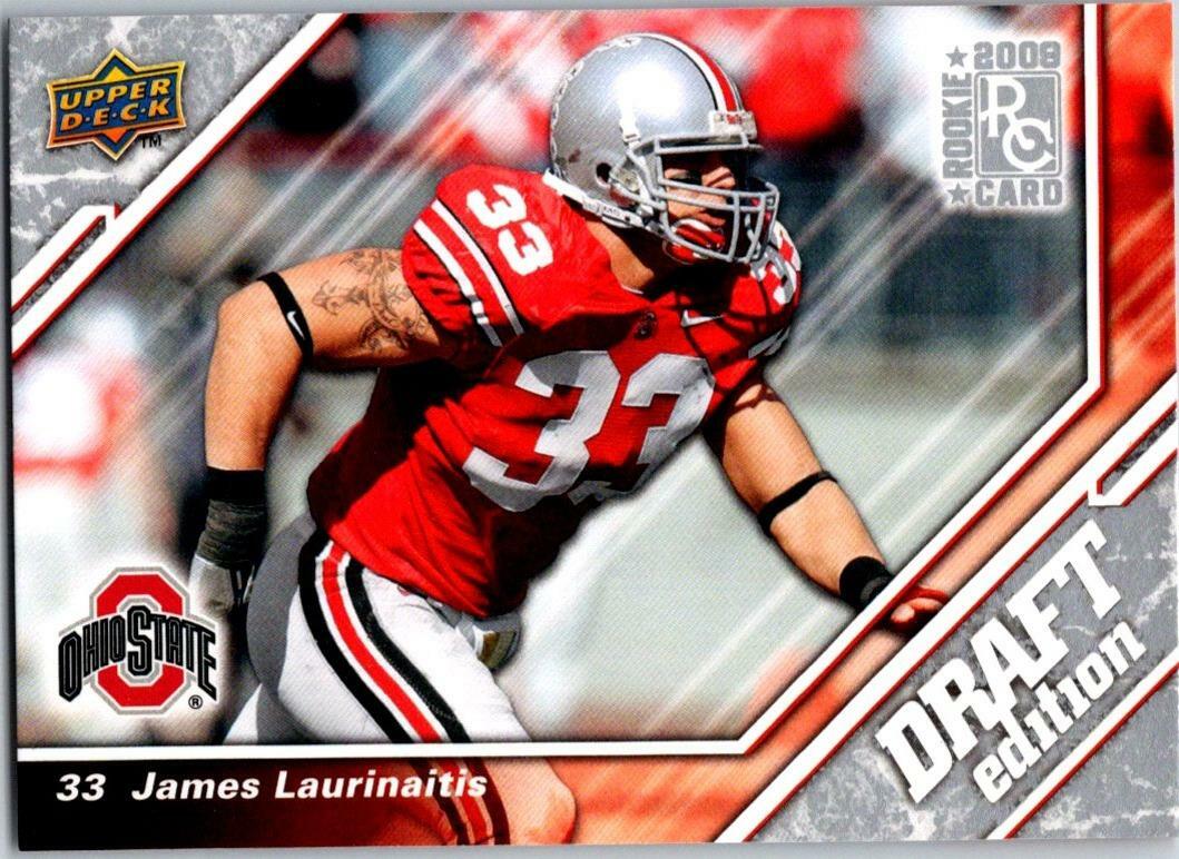 JAMES LAURINAITIS 2009 UPPER DECK DRAFT EDITION RC #10 (BLOWOUT)