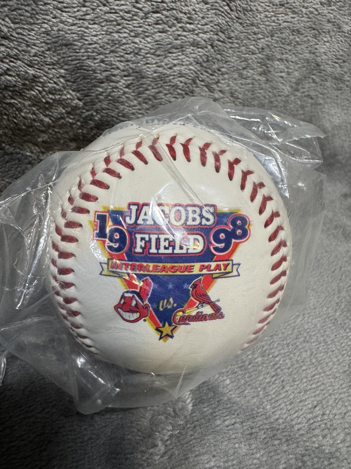 Vintage Cleveland Indians St Louis Cardinals Ball One Size MLB Interleague 1998