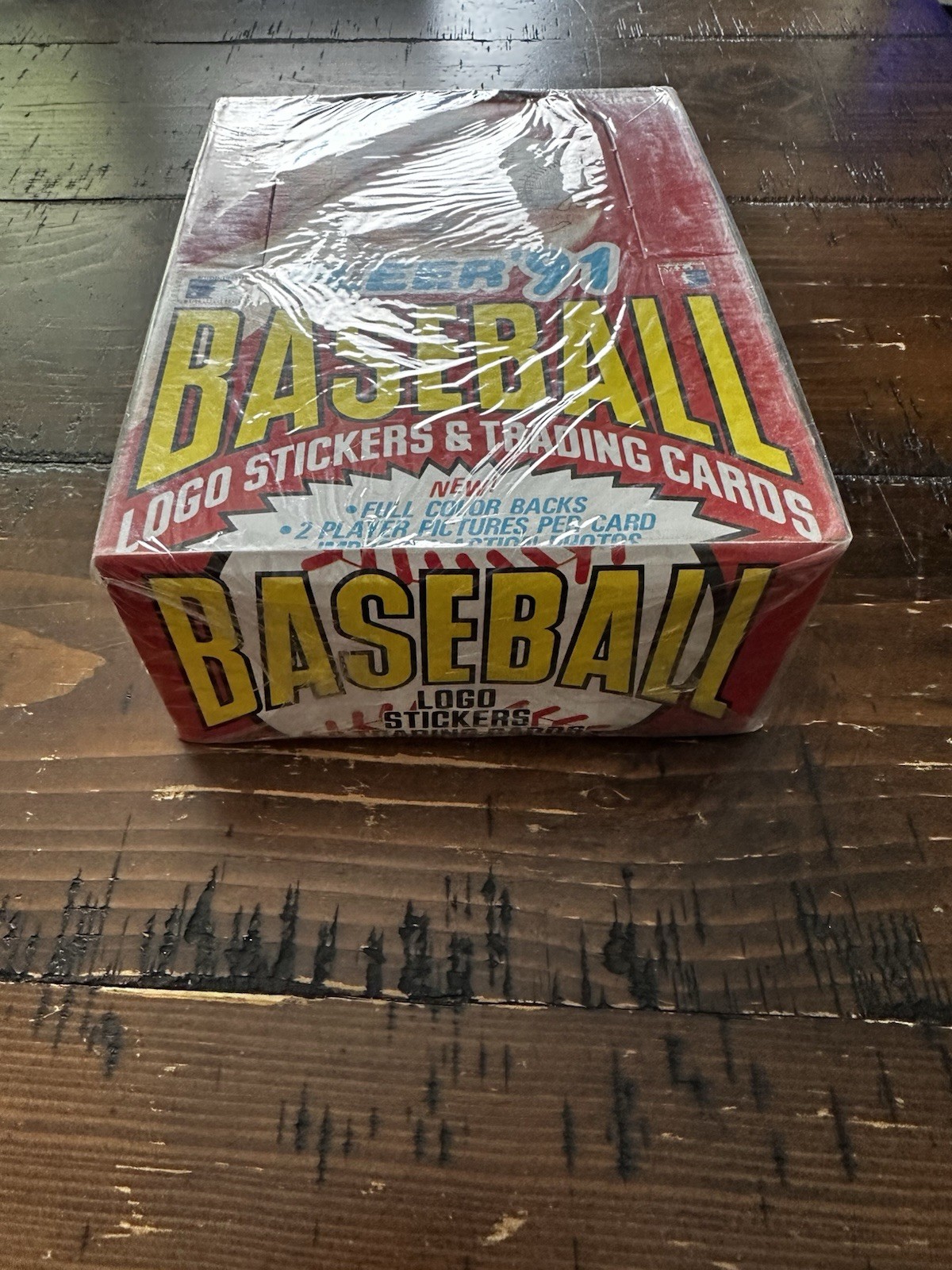1991 Fleer Baseball Wax Box 36 Sealed Packs Factory Sealed. Wrapped Bo Nolan