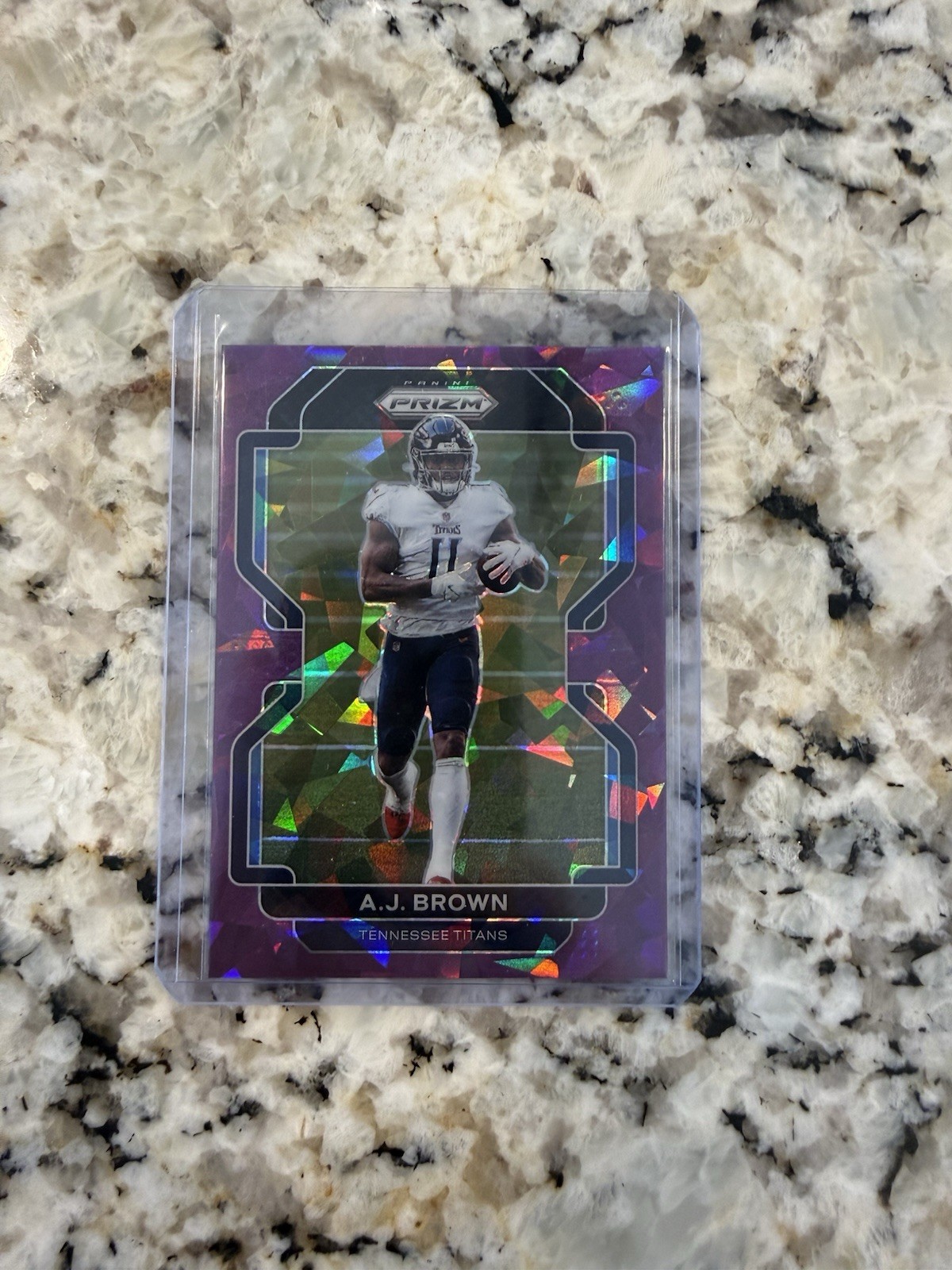 2021 Panini Prizm A.J. Brown Purple Ice /225 Titans Eagles No. 1 SP NFL