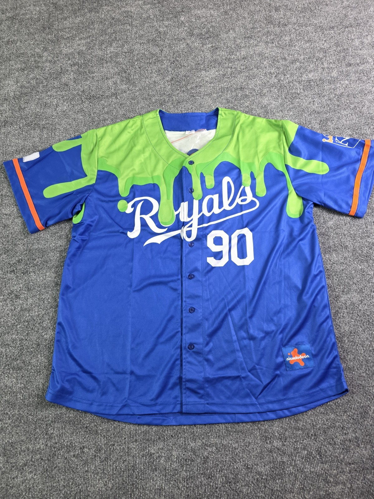 Kansas City Royals SpongeBob SquarePants Jersey Size XL with Patches Nickelodeon