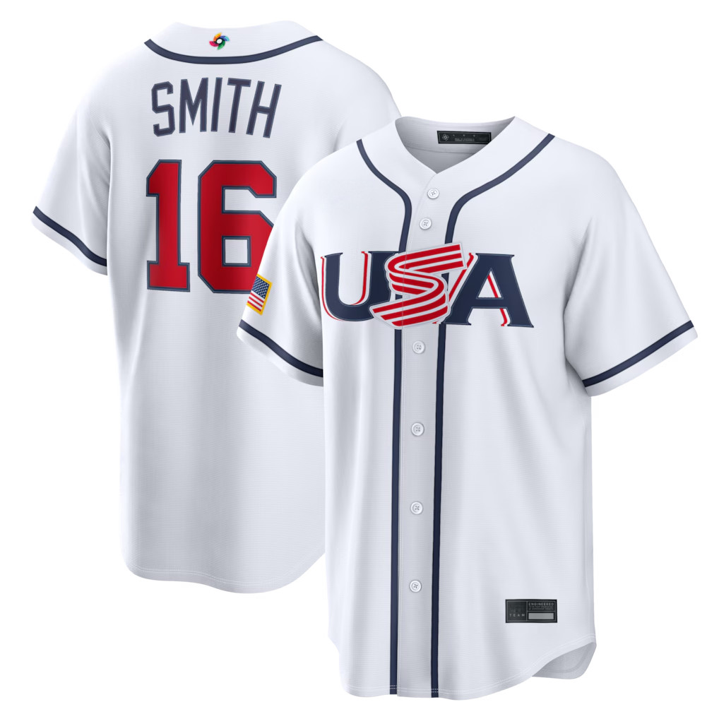 Men’s USA Baseball White 2026 World Baseball Classic Stitched Jersey All Player