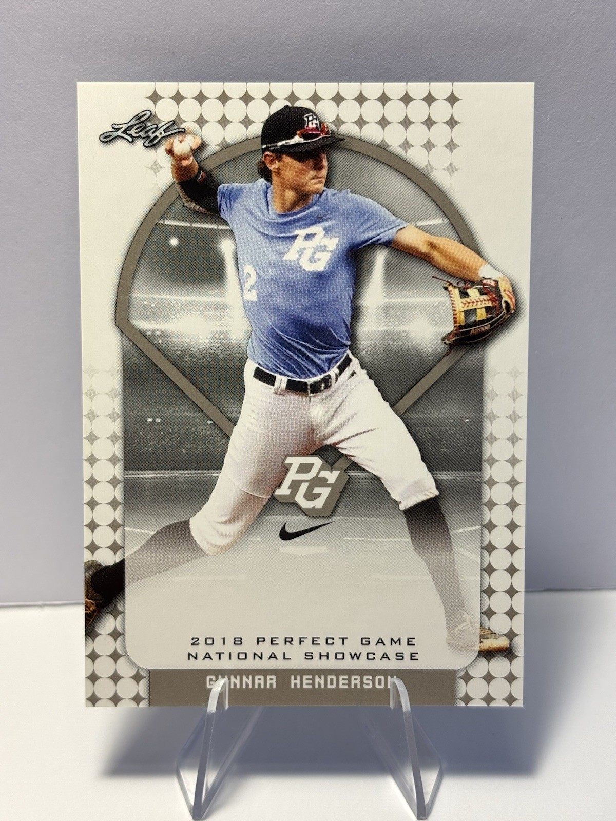 Gunnar Henderson 1st Ever 2018 Leaf National Showcase Rookie #182 Baseball Card