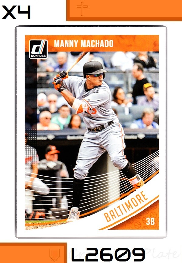 1-2018 PANINI DONRUSS PAPER BASE (BATTING VARIATION) MANNY MACHADO PADRES #189