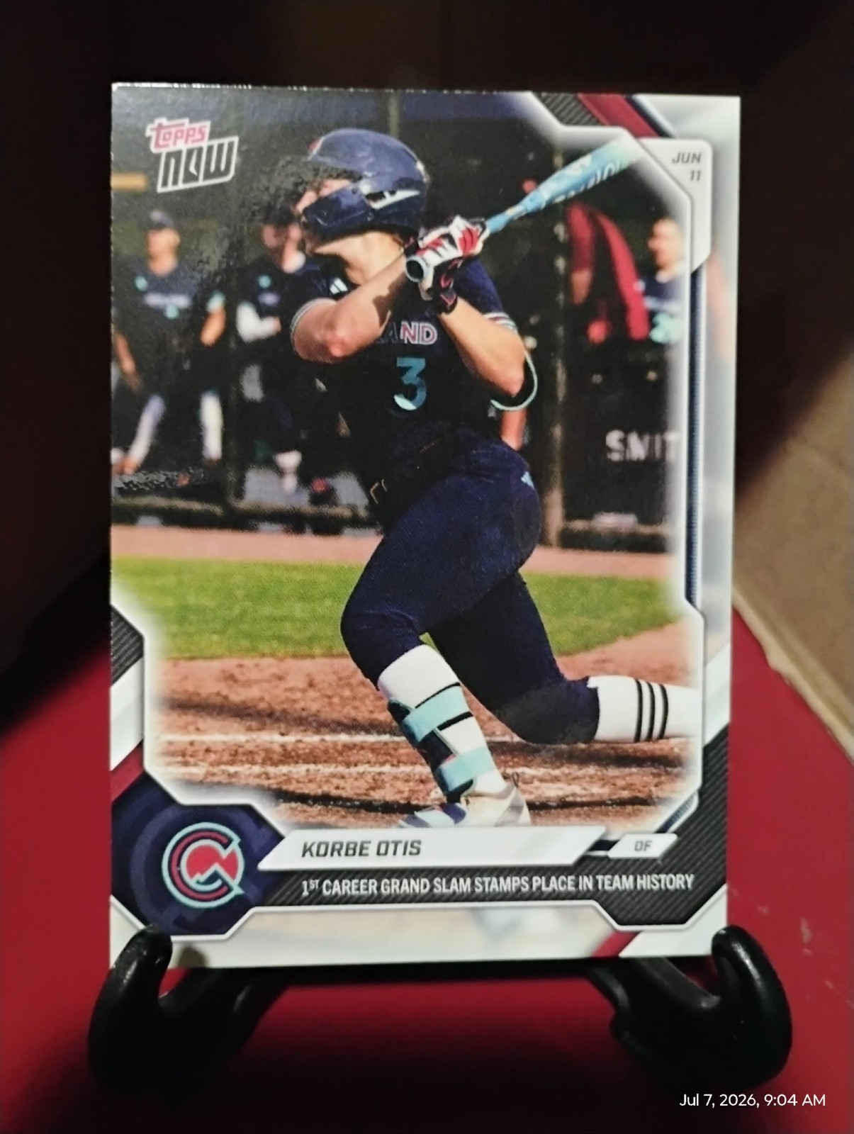 2026 Topps Now AUSL #6 Korbe Otis Softball Card Portland Cascade PR:604