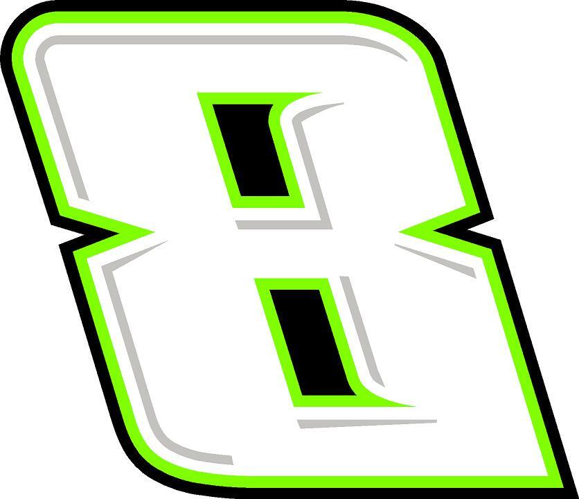 NEW FOR 2024 – #8 Racing Sticker Decal – SM thru XL -Various colors