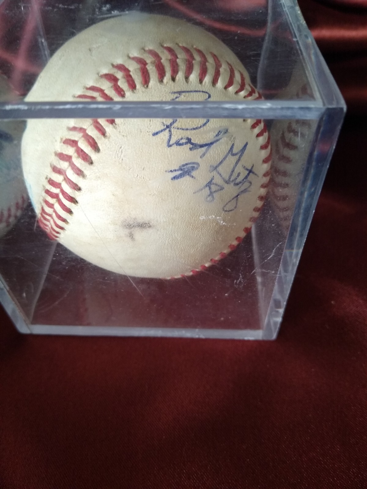 Early 2000s Kane County Cougars Autographed Game Used Baseball Unknown Players