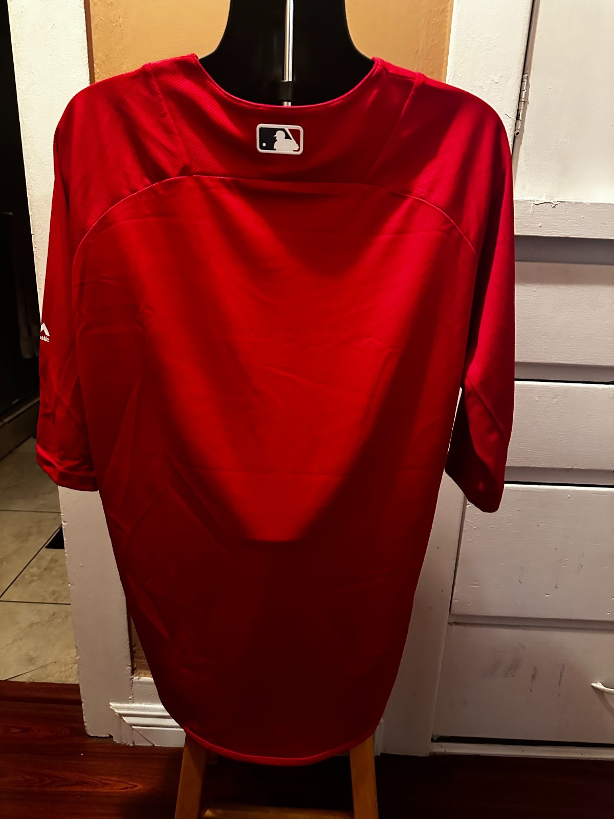 Anaheim Angels Majestic Batting Practice Red Baseball Jersey Men’s X-Large