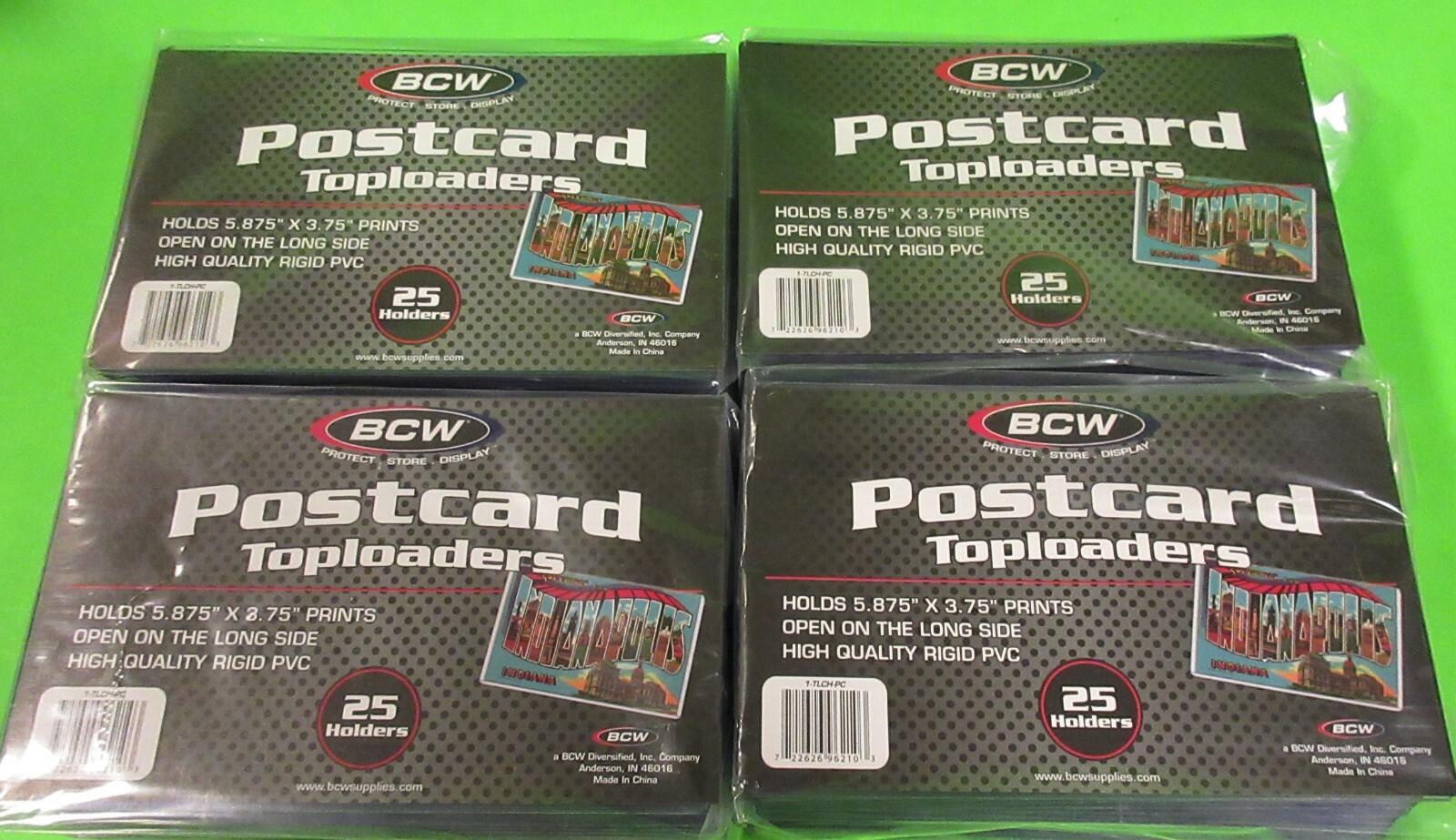 100 POSTCARD TOPLOADERS,HOLDERS,RIGID PVC,ARCHIVAL SAFE,FITS 5.875″X 3.75″ CARDS