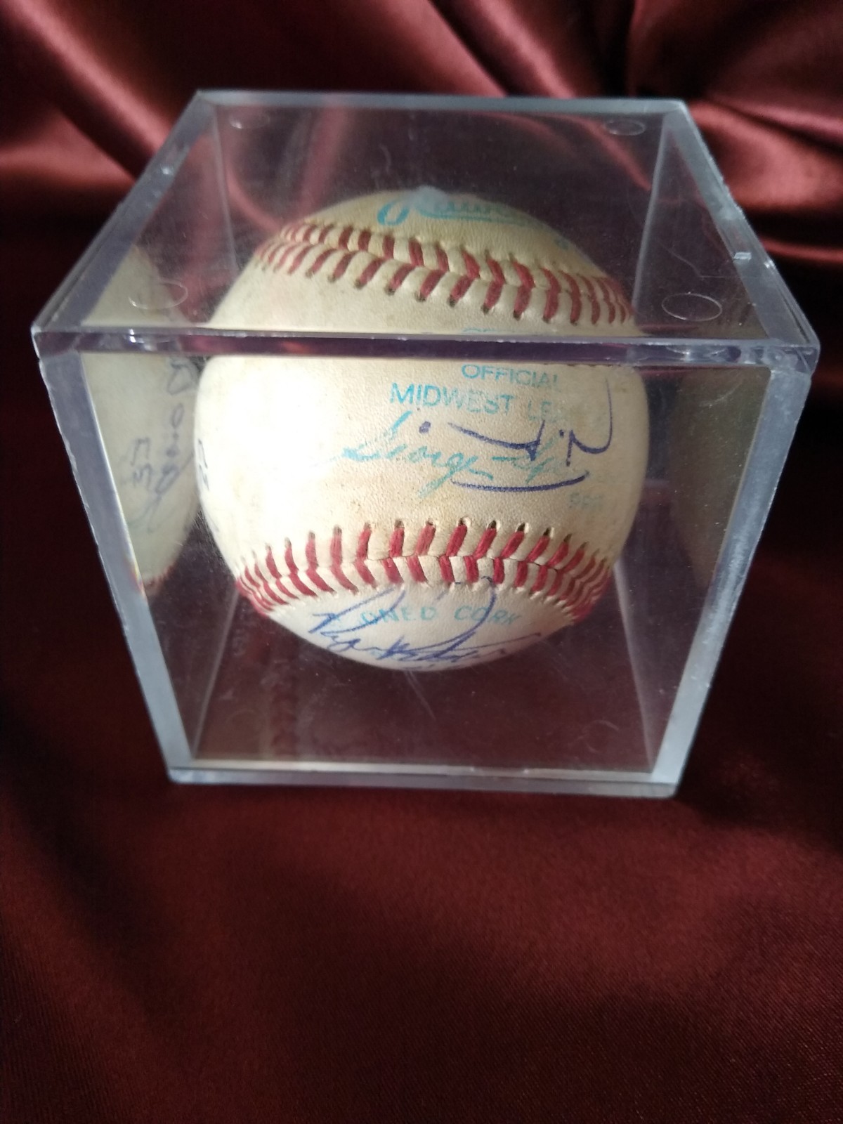 Early 2000s Kane County Cougars Autographed Game Used Baseball Unknown Players