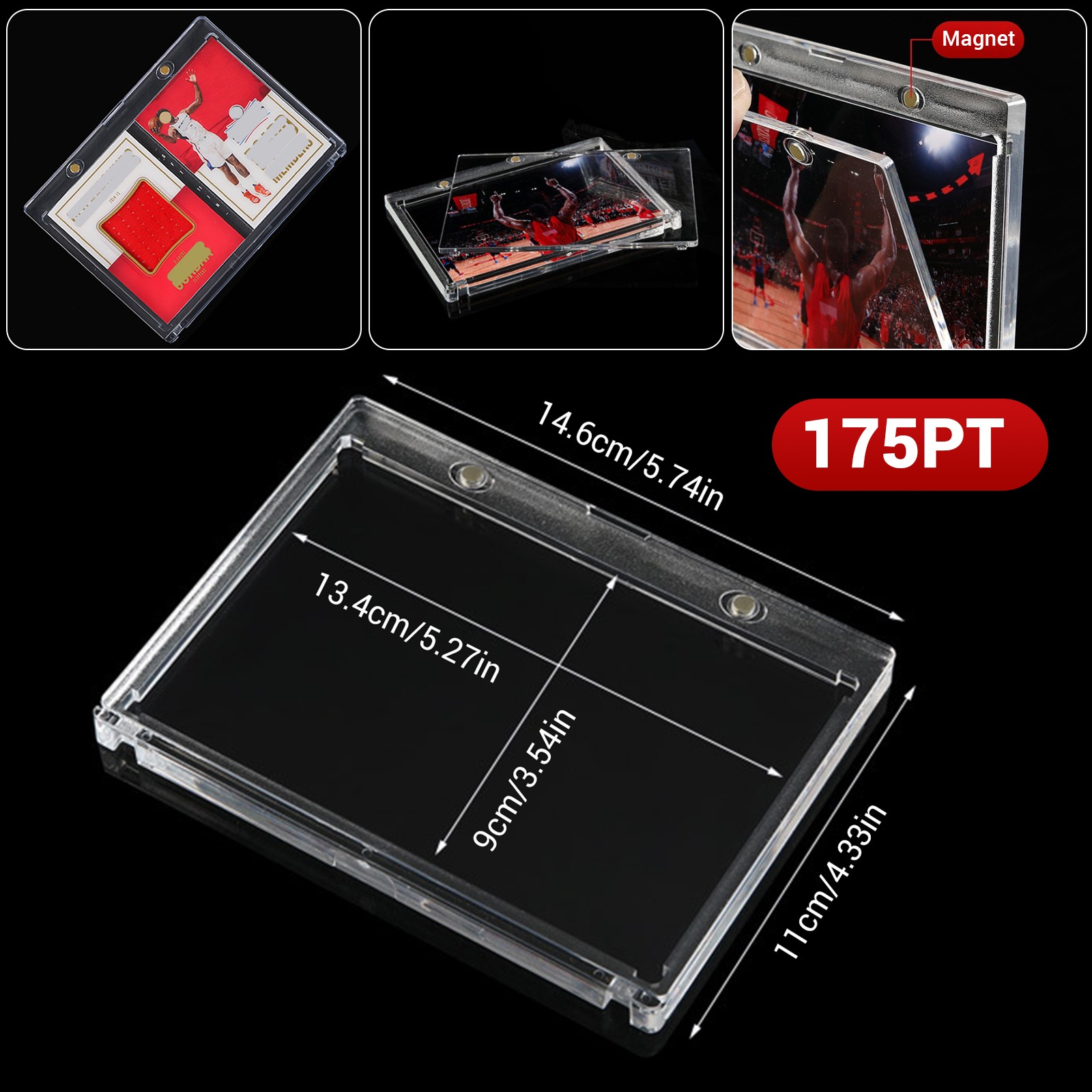 175PT Vertical Booklet Card Holder – UV Protection Magnetic 2 Cards Holder 2025