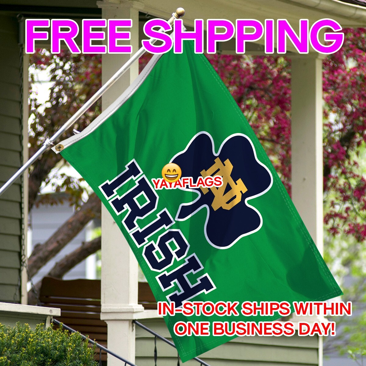 Notre Dame FLAG 3X5 Fighting Irish Football New USA Man Cave Flags Tailgating