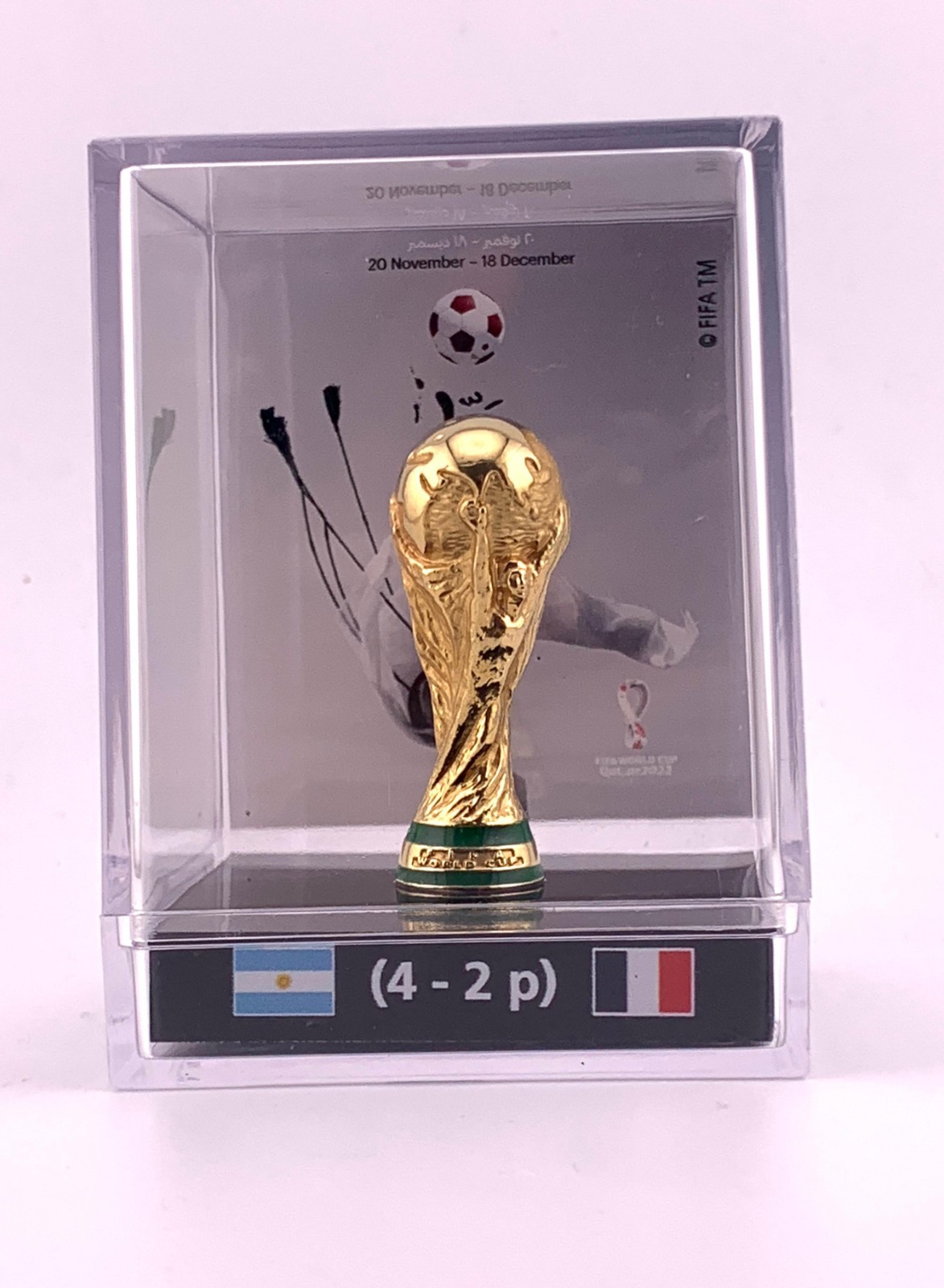 FIFA World Cup Qatar 2022 Final Match Trophy Replica | Poster in acrylic case
