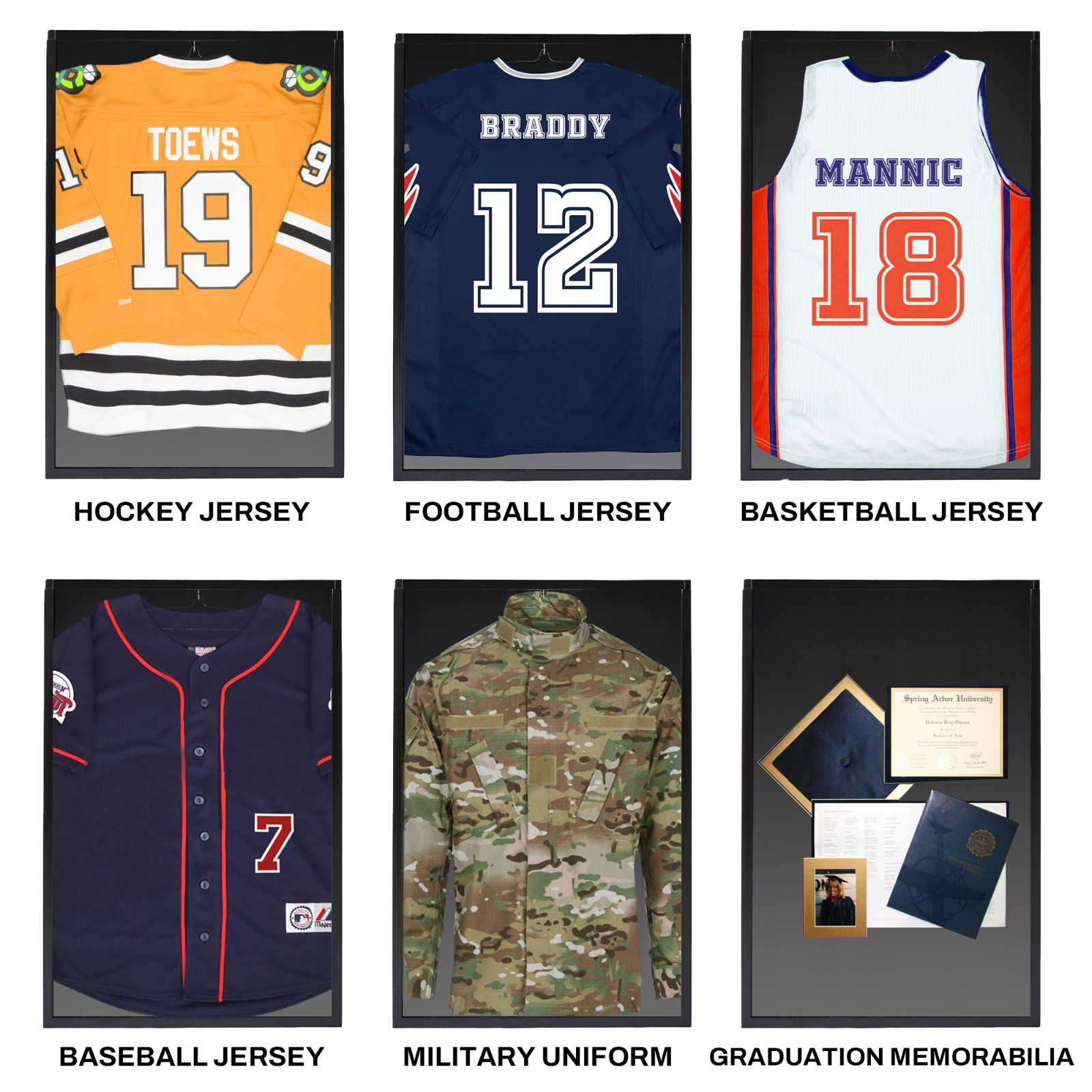 Shadow Black Jersey Display case for jerseys