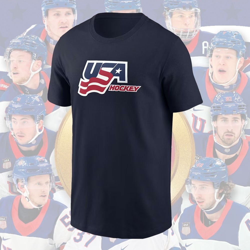 USS Hockey Champions 2026 Core T-Shirt USA Size S-5XL