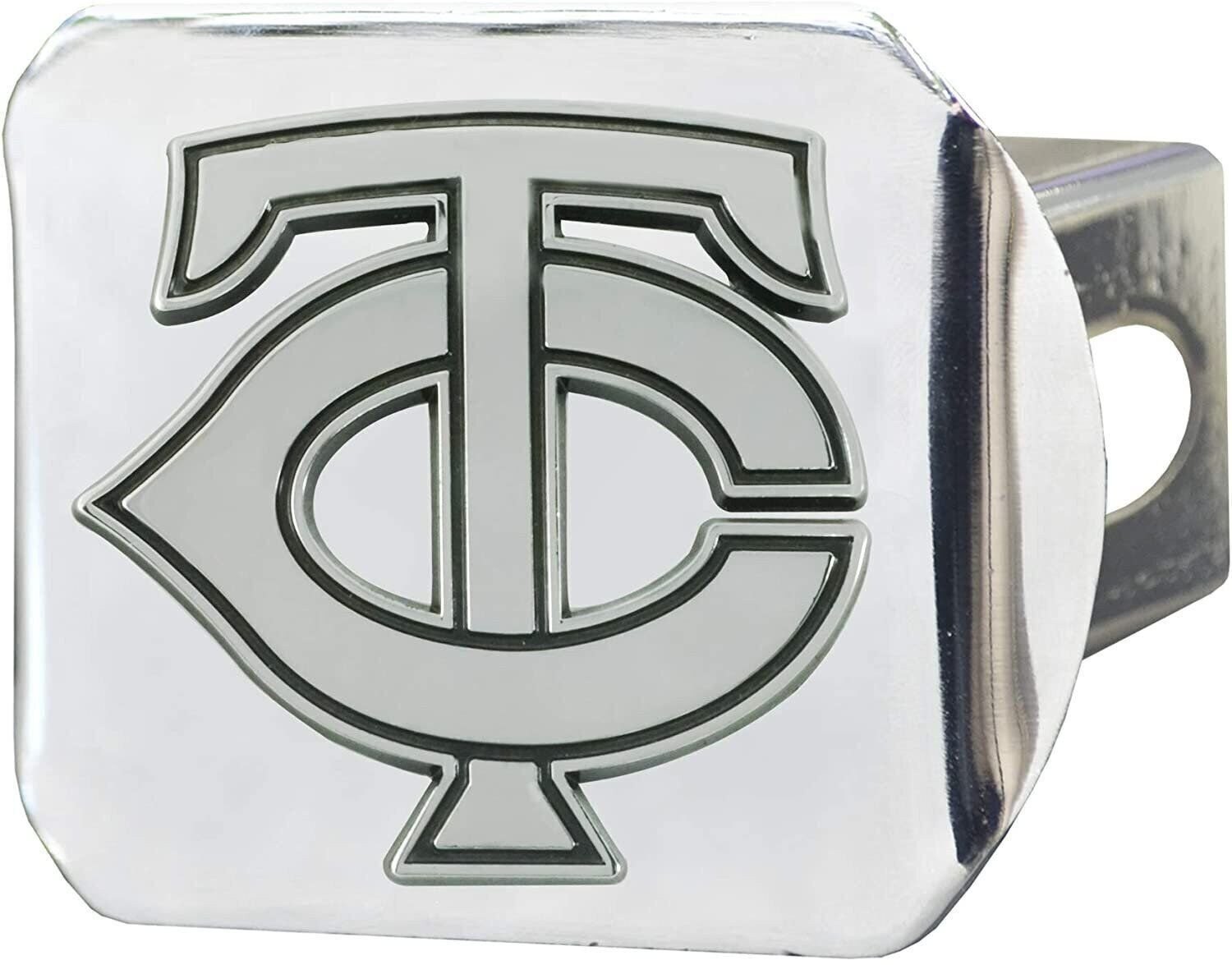 Minnesota Twins Hitch Cover Solid Metal with Raised Chrome Metal Emblem 2″…