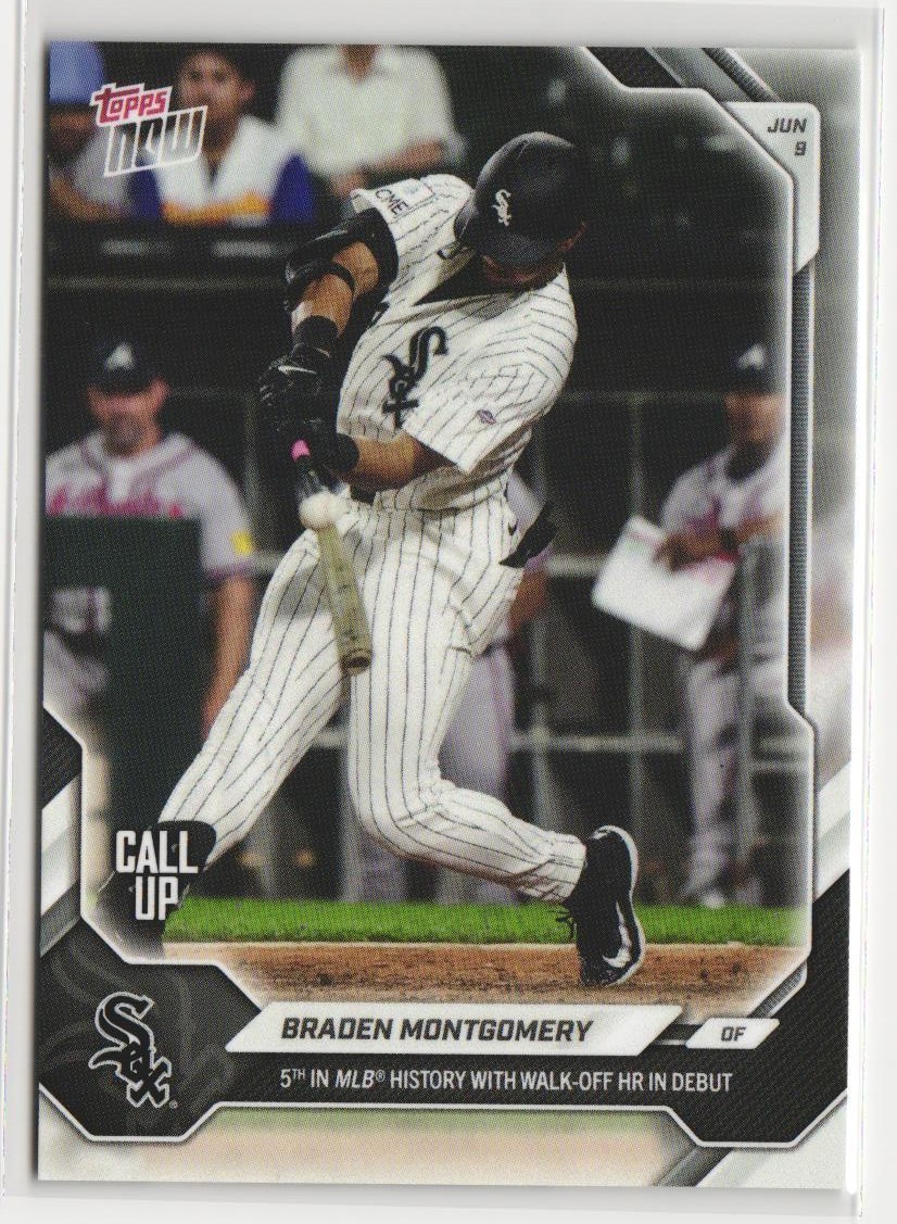 2026 Topps Now #311 BRADEN MONTGOMERY Call Up Walk Off MLB Debut White Sox