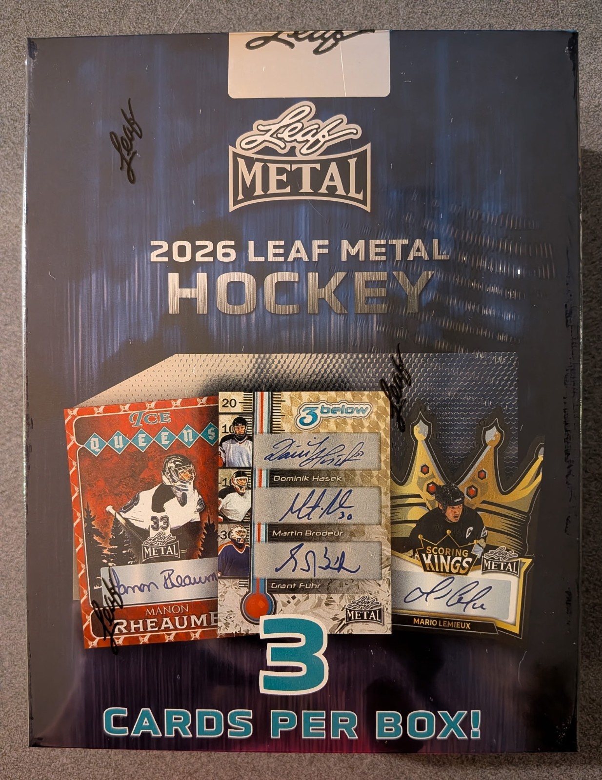 2026 LEAF METAL HOCKEY Factory Sealed Hobby BOX 3 Autographs FREE USA SHIP