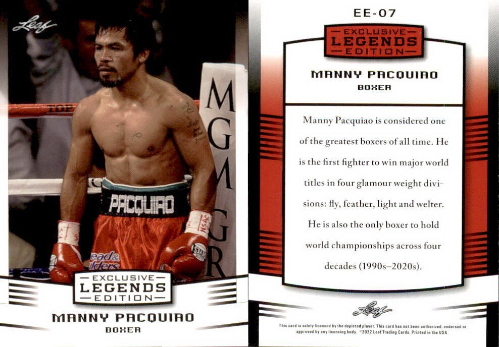 MANNY PACQUIAO 2022 “LEGENDS EDITION” BOXING CARD #EE-07
